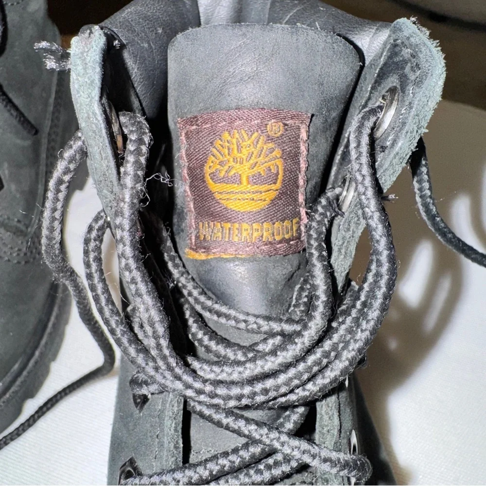 Timberland Black Waterproof Toddler Boots Size 7. Lace Up.